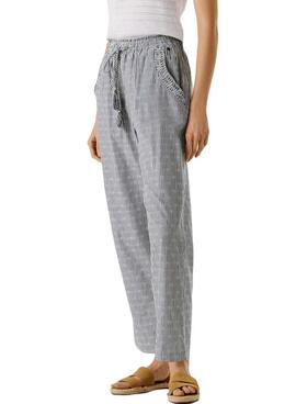 Pantalón Pepe Jeans Claribel rayas azul para mujer