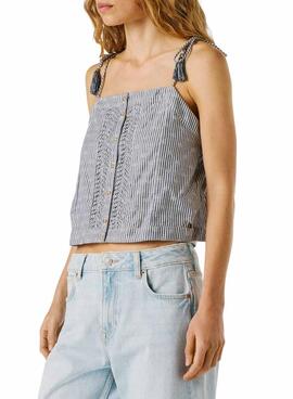 Top Pepe Jeans Agny azul para mujer