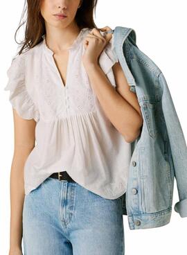 Blusa Pepe Jeans Daki blanco para mujer