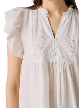 Blusa Pepe Jeans Daki blanco para mujer