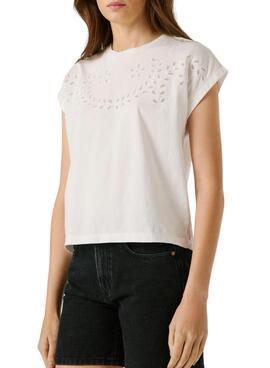 Camiseta Pepe Jeans Mina blanco para mujer