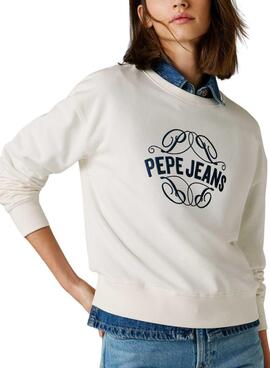Sudadera Pepe Jeans Maat blanco para mujer