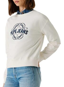 Sudadera Pepe Jeans Maat blanco para mujer