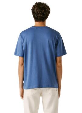 Camiseta Pepe Jeans Summer Logo azul para hombre