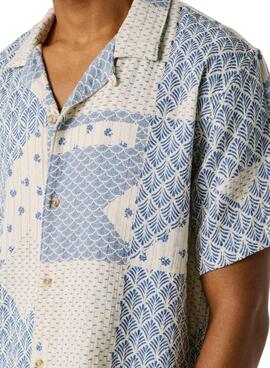 Camisa Pepe Jeans Pisarrot patchwork azul para hombre