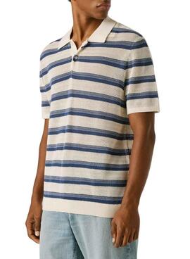 Polo Pepe Jeans Florian azul rayas para hombre