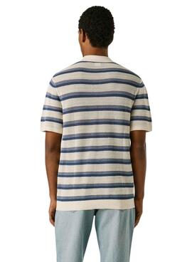 Polo Pepe Jeans Florian azul rayas para hombre