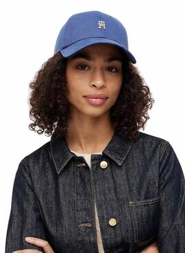 Gorra Tommy Hilfiger Elevated Chic azul para mujer