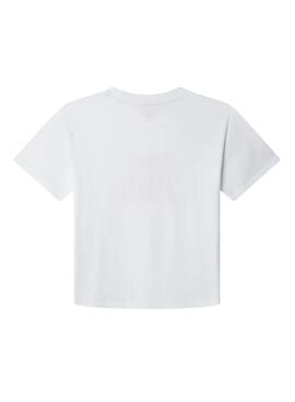 Camiseta Pepe Jeans Sage logo degradado blanco para niño