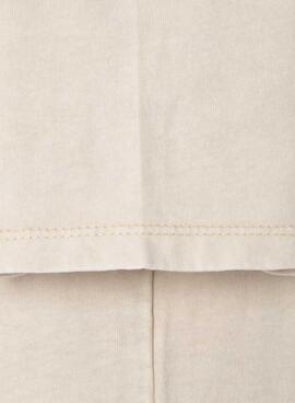 Camiseta Pepe Jeans Wallace logo circular beige para niño