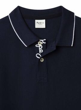 Polo Pepe Jeans Hayden básico azul marino para niño