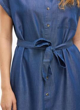 Vestido Vila Vinori denim azul oscuro para mujer