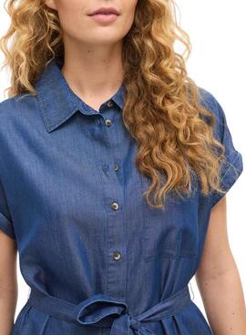 Vestido Vila Vinori denim azul oscuro para mujer