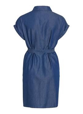 Vestido Vila Vinori denim azul oscuro para mujer