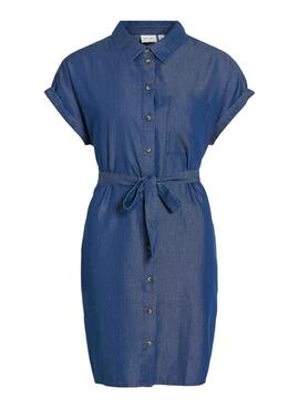 Vestido Vila Vinori denim azul oscuro para mujer