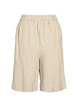 Bermudas Vila Viprisilla beige para mujer