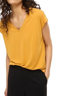Camiseta Vila Vimodala mostaza para mujer