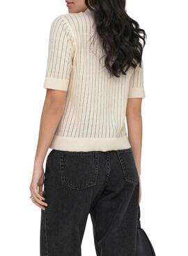 Polo Only Elma beige para mujer