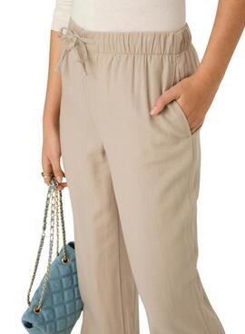 Pantalón Only Goa beige para mujer
