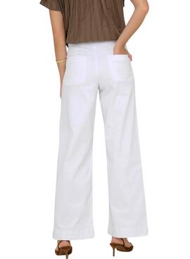 Pantalón vaquero Only Madison blanco para mujer