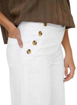 Pantalón vaquero Only Madison blanco para mujer