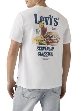 Camiseta Levis Serving Up Classics blanco para hombre