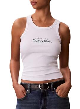 Camiseta Calvin Klein Jeans Contour blanco para mujer