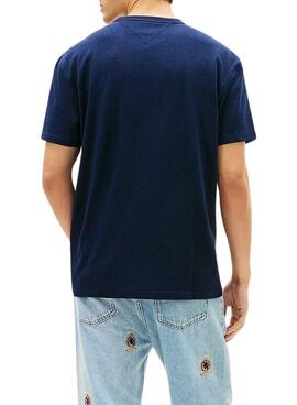 Camiseta Tommy Jeans Waffle azul para hombre