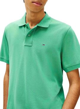 Polo Tommy Jeans Essential verde para hombre