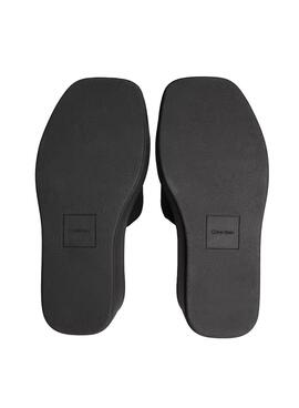 Sandalias de cuña Calvin Klein Jeans Wedge 70 negro para mujer
