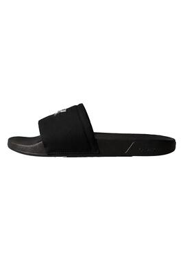 Sandalias Calvin Klein Jeans Slide Canvas negro para mujer