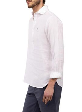 Polera El Ganso lino blanco para hombre