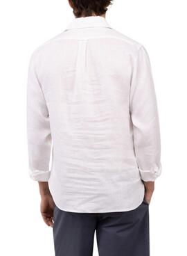 Polera El Ganso lino blanco para hombre