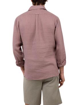 Polera El Ganso lino granate para hombre