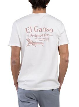 Camiseta El Ganso Hamacas blanco para hombre