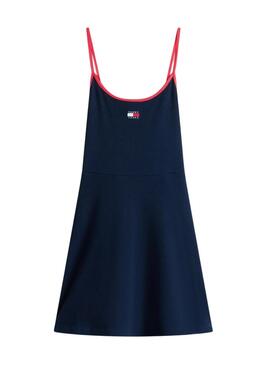Vestido Tommy Jeans tirantes skater azul para mujer
