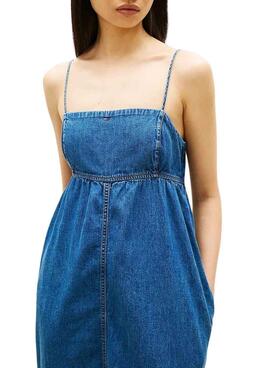 Vestido Tommy Jeans Chambray maxi para mujer