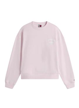 Sudadera Tommy Jeans Bubble rosa para mujer