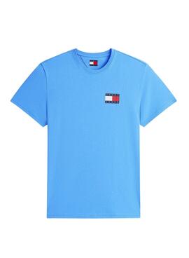 Camiseta Tommy Jeans Essential Flag azulón para hombre