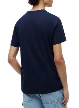 Camiseta Tommy Jeans Sflag marino  para hombre
