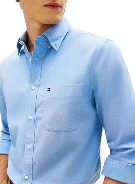 Camisa Tommy Hilfiger Oxford Light azul para hombre 