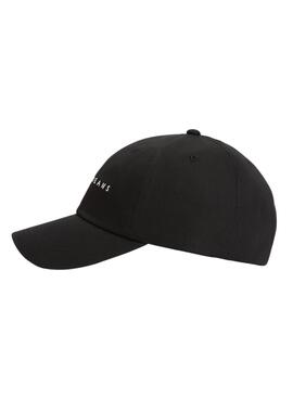 Gorra Tommy Jeans Linear Logo negro para hombre