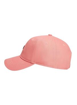 Gorra Tommy Jeans placa Heritage rosa para mujer