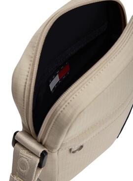 Bolso Tommy Jeans reporter Essential Ripstop beige para hombre