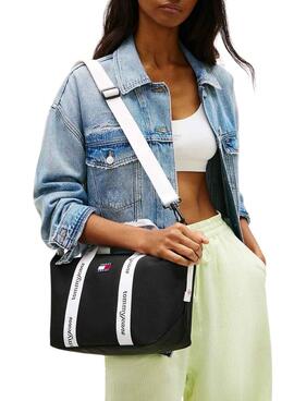 Bolso Tommy Jeans Essential Mini tote negro para mujer