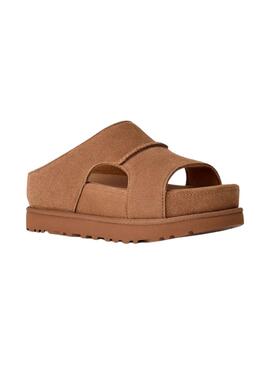 Sandalias UGG Goldenstar Hi Cutout Slide Chestnut para mujer