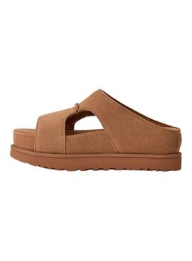 Sandalias UGG Goldenstar Hi Cutout Slide Chestnut para mujer