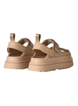 Sandalias UGG GoldenGlow Embossed tostado para mujer