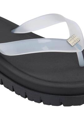 Chanclas Tommy Jeans Cleated Jelly de goma para mujer