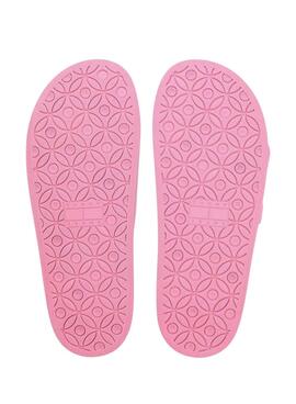 Chanclas Tommy Jeans Confort Jelly con hebillas rosa para mujer